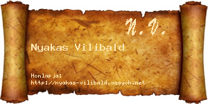 Nyakas Vilibald névjegykártya